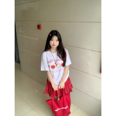 批发韩国<b class='q'>大码</b><b class='q'>女</b>装纯棉210克100%棉<b class='q'>女</b>夏装慵懒宽松百搭印花短袖T恤韩系