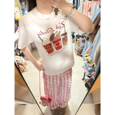 批发韩国<b class='q'>大</b>码女装纯棉210克100%棉女夏装慵懒宽松百搭印花短袖<b class='q'>T</b><b class='q'>恤</b>韩系