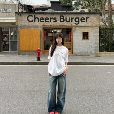 批发韩国<b class='q'>大</b>码女装纯棉210克100%棉女夏装慵懒宽松百搭印花短袖<b class='q'>T</b><b class='q'>恤</b>韩系