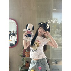 批发40支220克精梳92%棉+8%氨纶后包领<b class='q'>修身</b>显瘦正肩短袖t恤女辣妹短款