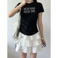 批发40支220克精梳92%棉+8%氨纶后包领<b class='q'>修身</b>显瘦正肩短袖t恤女辣妹短款