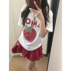 批发韩国<b class='q'>大</b>码女装纯棉210克100%棉女夏装慵懒宽松百搭印花短袖<b class='q'>T</b><b class='q'>恤</b>韩系