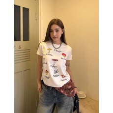 批发40支220克精梳92%棉+8%氨纶后包领修身显瘦正肩短袖<b class='q'>t</b><b class='q'>恤</b>女辣妹短款