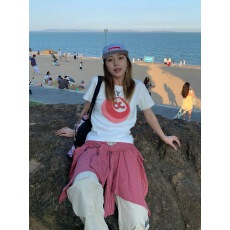 批发40支220克精梳92%棉+8%氨纶后包领<b class='q'>修身</b>显瘦正肩短袖t恤女辣妹短款