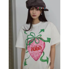 批发韩国<b class='q'>大</b>码<b class='q'>女</b>装纯棉210克100%棉<b class='q'>女</b>夏装慵懒宽松百搭印花短袖T恤韩系