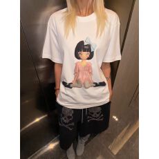 批发韩国<b class='q'>大</b>码<b class='q'>女</b>装纯棉210克100%棉<b class='q'>女</b>夏装慵懒宽松百搭印花短袖T恤韩系