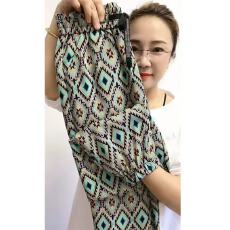 批发2025冰丝束脚裤女夏薄款宽松<b class='q'>雪纺</b>凉凉<b class='q'>哈伦裤</b>花裤休闲抖抖裤