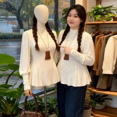 批发德绒1*1 秋冬胖mm德绒大码半高领收腰<b class='q'>长袖</b><b class='q'>T</b><b class='q'>恤</b>女内搭打底衫上衣