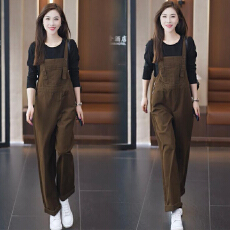 批发官图  纯棉小众设计感洋气休闲<b class='q'>背带裤</b><b class='q'>女</b>2026夏新款慵懒风显瘦裤子