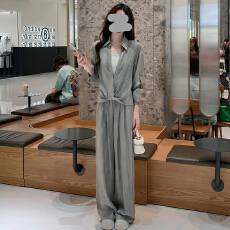 批发官图  高级感时尚休闲套装<b class='q'>女</b>2025年夏季新款减龄上衣阔腿裤<b class='q'>两件</b>套