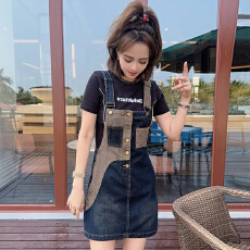 批发官图  高含棉时尚牛仔<b class='q'>背带</b>裙女2026夏季新款韩版小个子时髦裙子潮