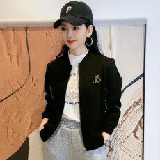 批发官图  高含棉时尚休闲外套女2026秋季新款宽松减龄<b class='q'>棒球</b>服长袖上衣