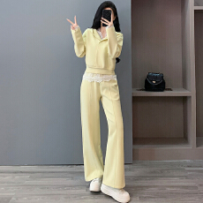 批发官图  高含棉休闲<b class='q'>运动服</b>套装女2025秋季设计感遮肉<b class='q'>上衣</b>长裤两件套