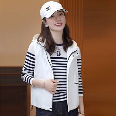 批发官图  韩版休闲百搭高级感连帽马夹女2026早秋新款减龄坎肩上衣潮