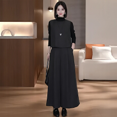 批发官图  韩版<b class='q'>时尚</b>洋气套装女2025秋季新款马甲打底衫阔腿裤三件套潮