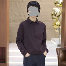 批发官图  高含棉纯色翻领T恤女2025秋新款韩系简约舒适百搭长袖上衣