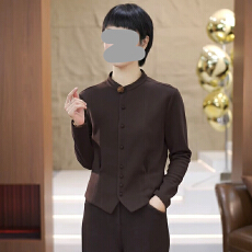 官图  韩版休闲设计感长袖立领衬衫女2026秋季新款修身开衫上衣潮