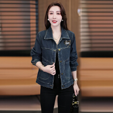 批发官图  高含棉港风设计感长袖牛仔外套女2026秋季新款翻领开衫上衣