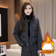 批发官图  时尚<b class='q'>气质</b>套<b class='q'>装</b>女2025冬季新款洋气棉服外套高腰阔腿<b class='q'>裤</b><b class='q'>两件套</b>