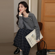 批发官图  洋气减龄套装女2025秋冬新款不规则百搭上衣半身裙两件套潮