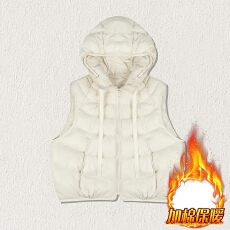 批发官图  欧货时髦高级感连帽坎肩马甲女2025冬季新款小众百搭上衣潮