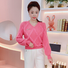 批发官图  小香风气质百搭长袖<b class='q'>短款</b><b class='q'>毛衣</b>女2026秋季新款时尚修身针织衫