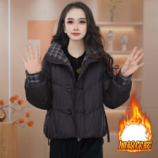 官图  2025冬季新款小众潮流拼接长袖棉服女韩版设计感百搭外套潮