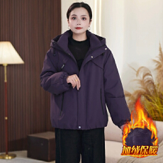 批发官图  2025冬季新款洋气减龄<b class='q'>长袖</b>连帽冲锋衣外套女百<b class='q'>搭</b><b class='q'>开衫</b>上衣潮