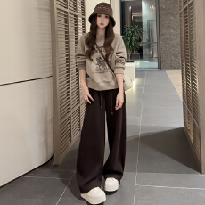 批发官图  时尚休闲套装女2025秋冬新款慵懒风<b class='q'>套头卫衣</b>高腰长裤两件套