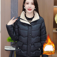批发官图  2025冬季新款韩版<b class='q'>时尚</b><b class='q'>妈妈装</b>加厚立领棉服女百搭棉衣外套潮