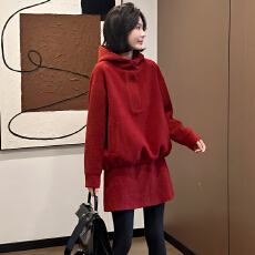 批发官图  简约休闲风套装女2025<b class='q'>冬</b>季新款连帽卫衣半身裙保暖两件套潮