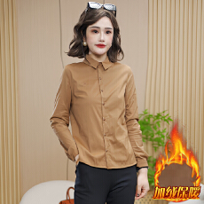批发官图  高级感独特超好看的<b class='q'>衬衫女</b>2025秋冬季新款加厚保暖衬衣小衫