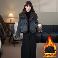 批发官图  小众潮流百搭套装女2025<b class='q'>冬</b>季新款拼接百搭外套豹纹裤两件套