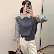 批发官图  高智感气质减龄<b class='q'>衬衫</b>女2025秋季新款小个子潮流宽松休闲打底