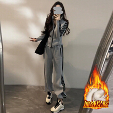 批发官图  欧货休闲<b class='q'>运动</b>风套装女2025冬季新款<b class='q'>修身</b>尚条纹爆款两件套