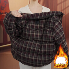 批发官图  2026冬季新款设计感中年<b class='q'>妈妈</b>洋气慵懒风格纹撞色保暖棉服女