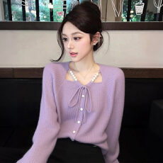 官图  高端欧货气质轻熟风毛衣女2026春秋新款独特设计感打底上衣