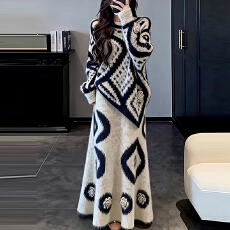 批发官图  高级感套装女2026春秋新款小个子针织毛衣半身裙显瘦两件套
