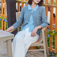 批发官图  法式轻奢风假两件设计长袖<b class='q'>针织衫</b>女2026春秋新款日常打底衫