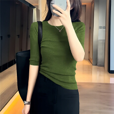 批发官图  法式气质轻熟风休闲时尚毛衣<b class='q'>女</b>2026春秋<b class='q'>新款</b>圆领套头小衫潮