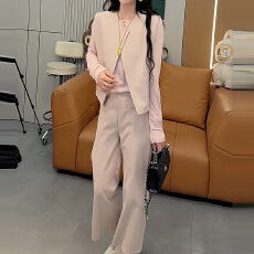 批发官图  轻熟风高级感套装女2026春季新款长袖<b class='q'>打底</b>马夹阔腿裤三件套