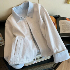批发官图  高含棉2026春秋新款超好看韩系小个子百搭时尚翻领<b class='q'>短外套</b>女