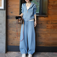 批发官图  减龄运动上衣休闲设计感<b class='q'>裤</b>子套装2026春季新款阔腿<b class='q'>裤</b><b class='q'>两件套</b>