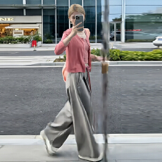 批发官图  2026长袖开衫秋季背心新款外套阔腿裤上衣弯刀三件套套装女