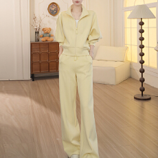 批发官图  高含棉奶呼呼运动套装女2026春<b class='q'>秋</b>新款拉链外套阔腿裤两件套