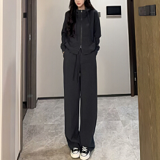 批发官图  休闲运动套装运动服套装2026春秋新款连帽卫衣阔腿裤两件套