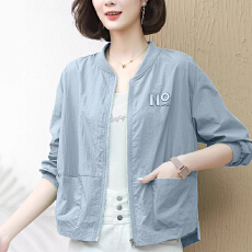 批发官图  休闲透气防晒衣女2026夏季新款小个子长袖棒球服宽松短外套