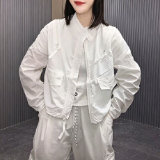 批发官图  时尚休闲通勤风防晒衣2026春<b class='q'>秋</b>新款纯色宽松长袖立领短外套