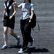 批发官图  2026夏季新款减龄休闲套装<b class='q'>女</b>套头宽松短袖上衣阔腿裤<b class='q'>两件</b>套