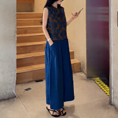 批发官图  时尚气质显瘦套装<b class='q'>女</b>2026年夏季新款无袖马甲上衣<b class='q'>长裤</b>两件套